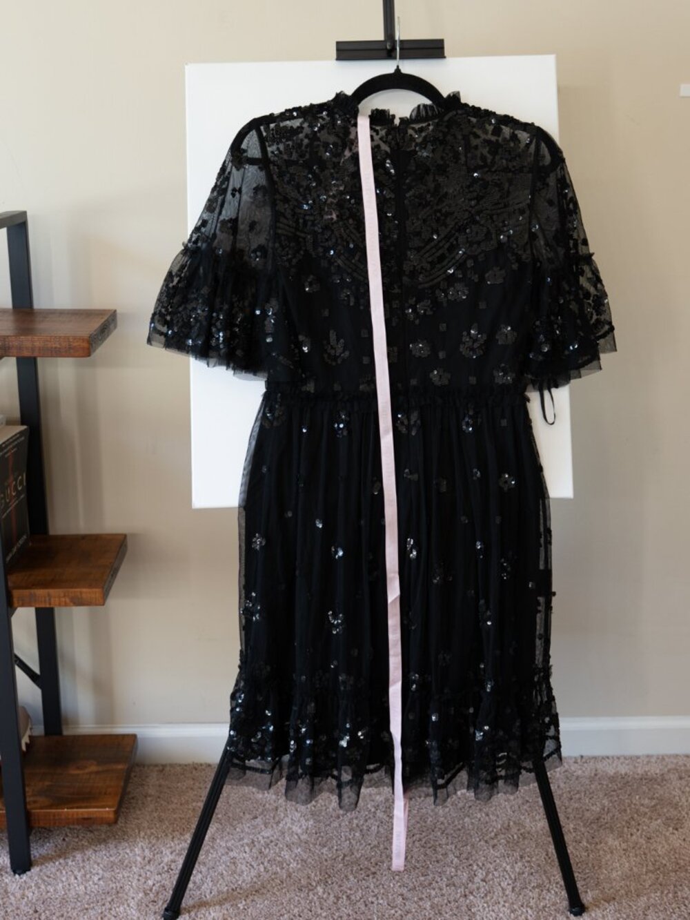 Mac Duggal Embellished Illusion High Neck Mini Dress Size 6 NWT - Picture 3 of 3